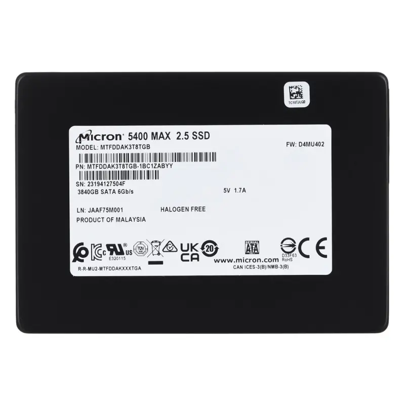 SSD Micron 5400 MAX 3,84TB