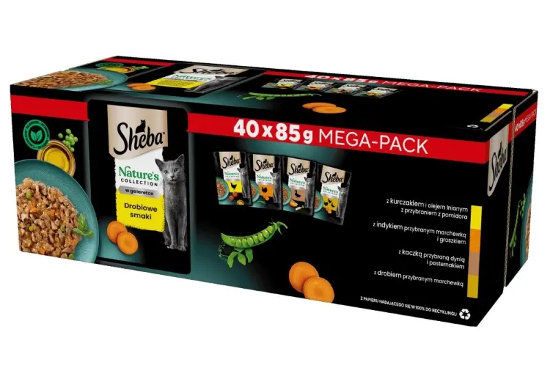 SHEBA Nature`s Collection Gaļas aromāti želejā