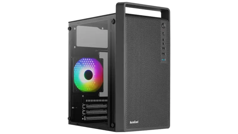 Aerocool PGS CS-109-G-BK-v1 FRGB Melna korpuss