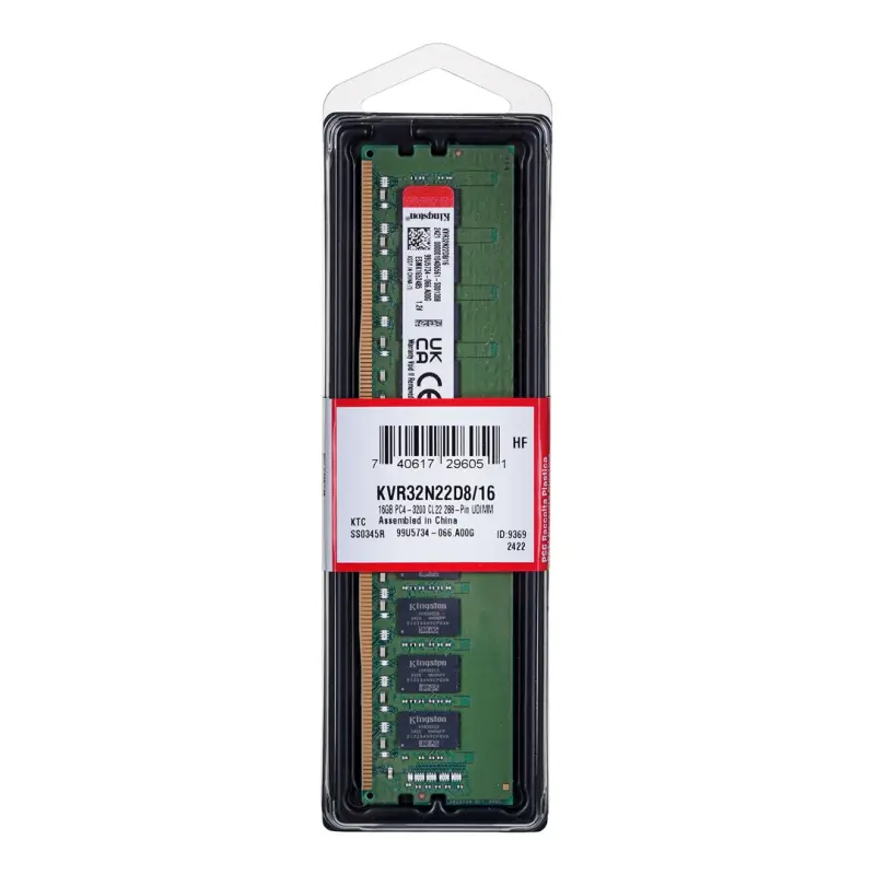 Kingston Technology ValueRAM KVR32N22D8/16 atmiņas modulis