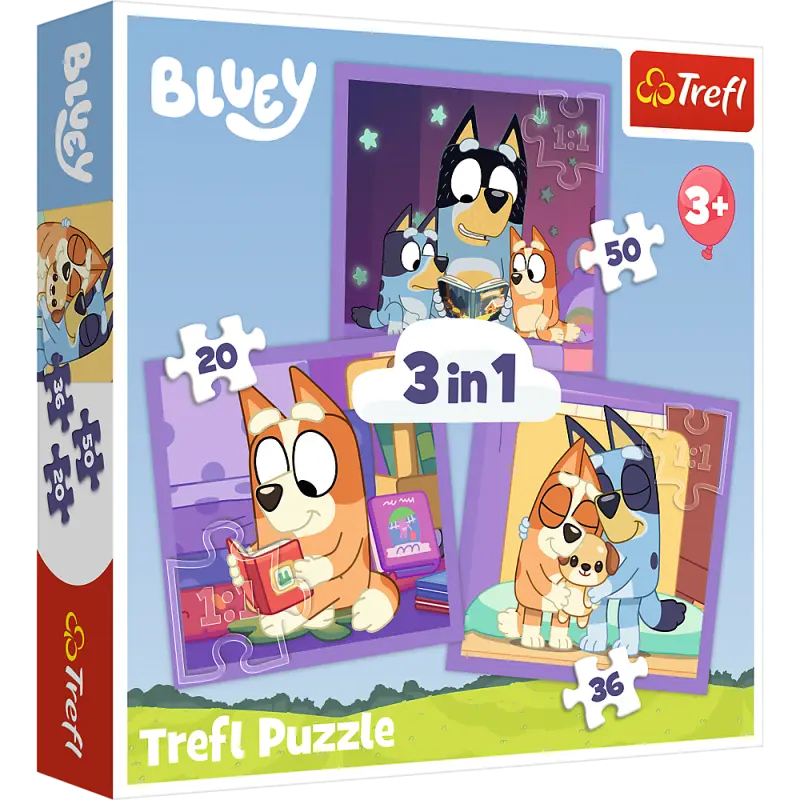 TREFL BLUEY Pužļu komplekts 3in1 -