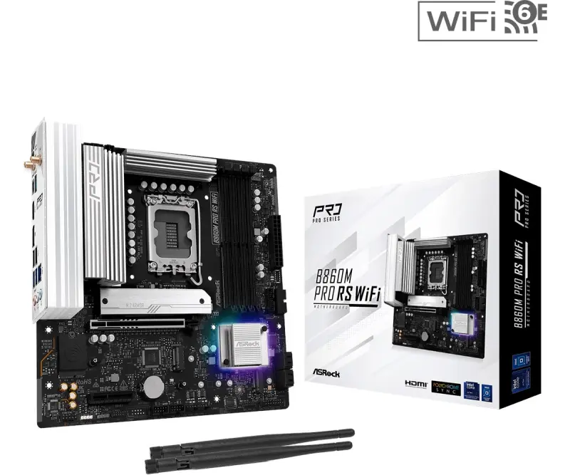 ASRock B860M Pro RS WiFi Māteside