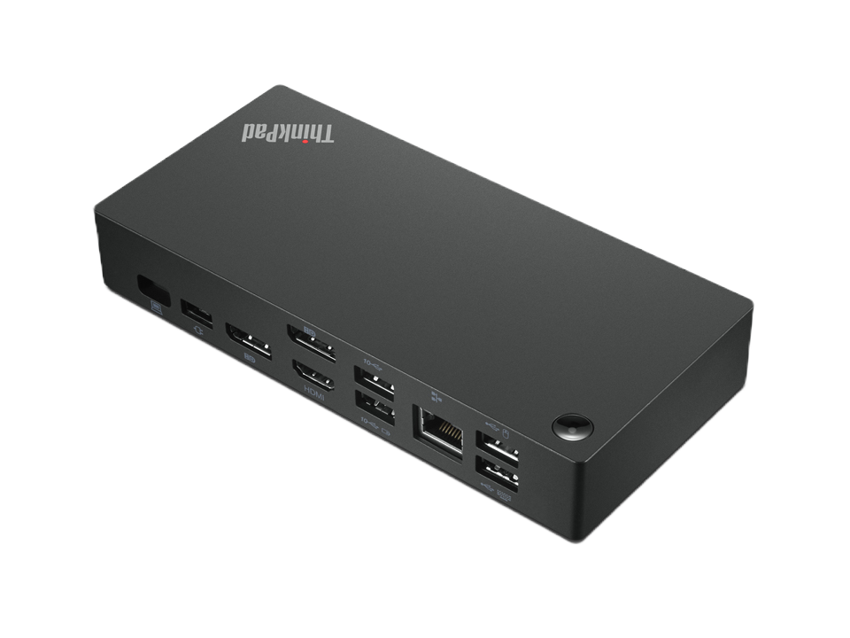 Lenovo 40AY0090EU klēpjdatora doks vai portu paplašinātājs, ar vadu USB 3.2 Gen 1 (3.1 Gen 1) Type-C, melns