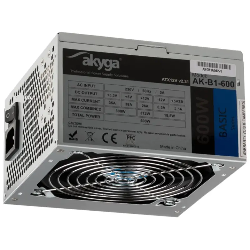 Akyga AK-B1-600 barošanas bloks 600 W