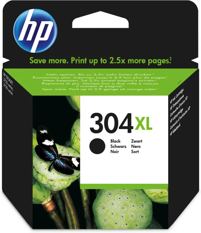 HP 304 XL Melna tintes kasetne