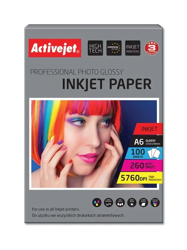 Activejet AP6-260GR100 foto papīrs tintes printeriem
