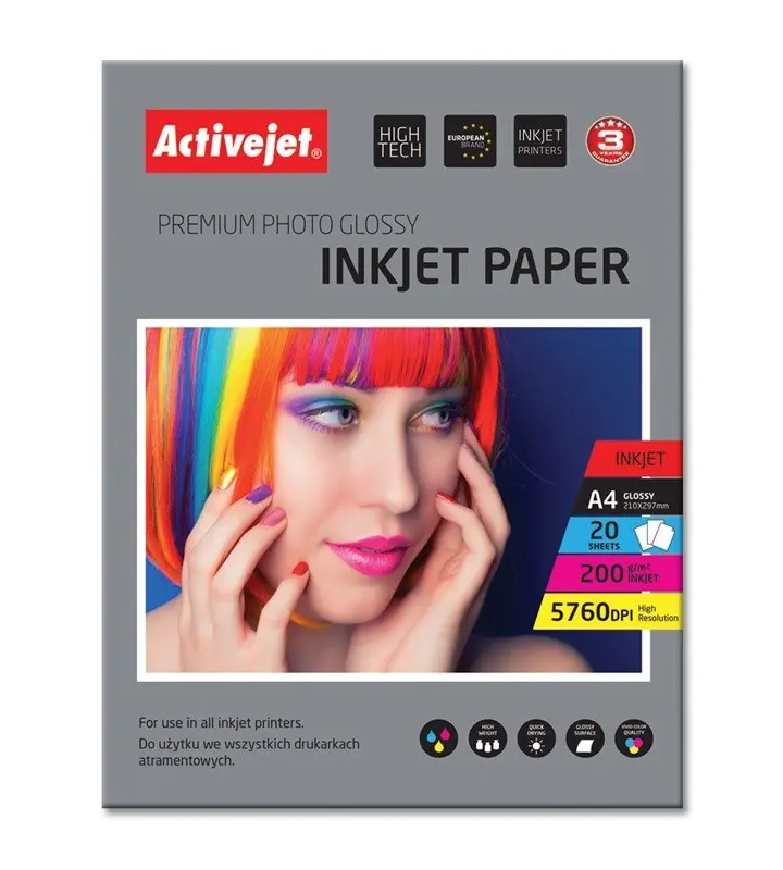 Activejet AP4-200G20 Spīdīgs foto papīrs (A4