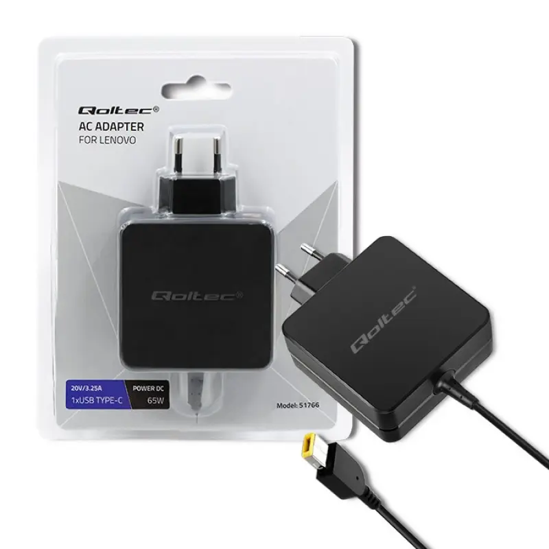 Qoltec 51766 Barošanas adapteris Lenovo 65W