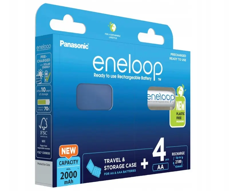 Uztveramas baterijas PANASONIC ENELOOP AA 2000