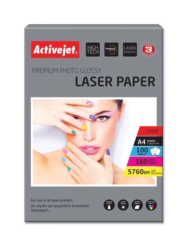 Activejet AP4-160G100L foto papīrs lāzerprinteriem; A4