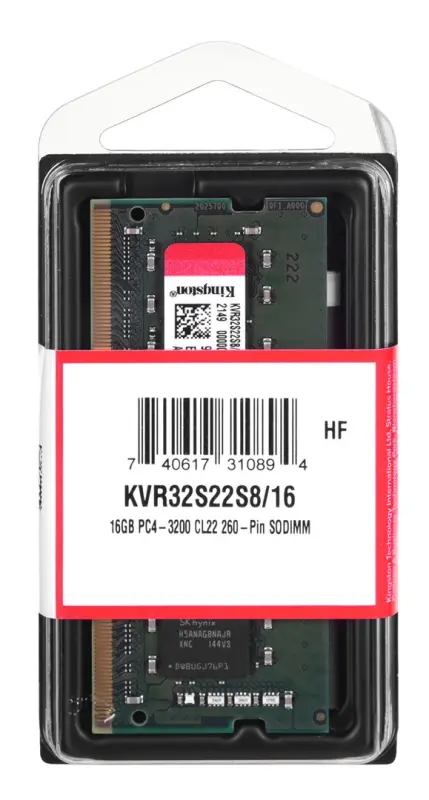 Kingston Technology KVR32S22S8/16 atmiņas modulis 16