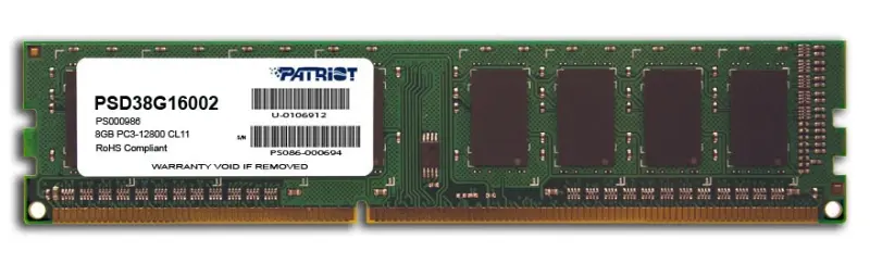 Patriot Memory DDR3 8GB PC3-12800 (1600MHz)