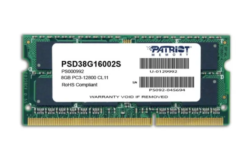 Patriot Memory 8GB PC3-12800 atmiņas modulis