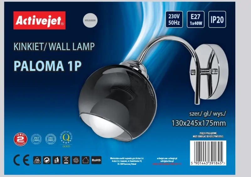 Kinkets Activejet AJE-PALOMA 1P E27 1x40W