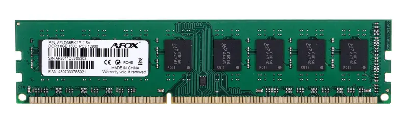 AFOX DDR3 8G 1600 UDIMM atmiņas