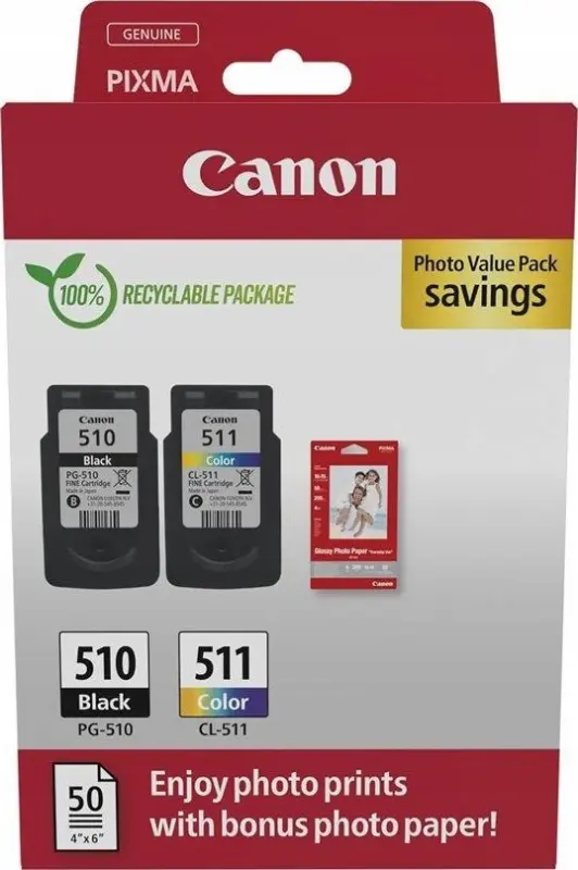 Canon tintes un foto papīra komplekts
