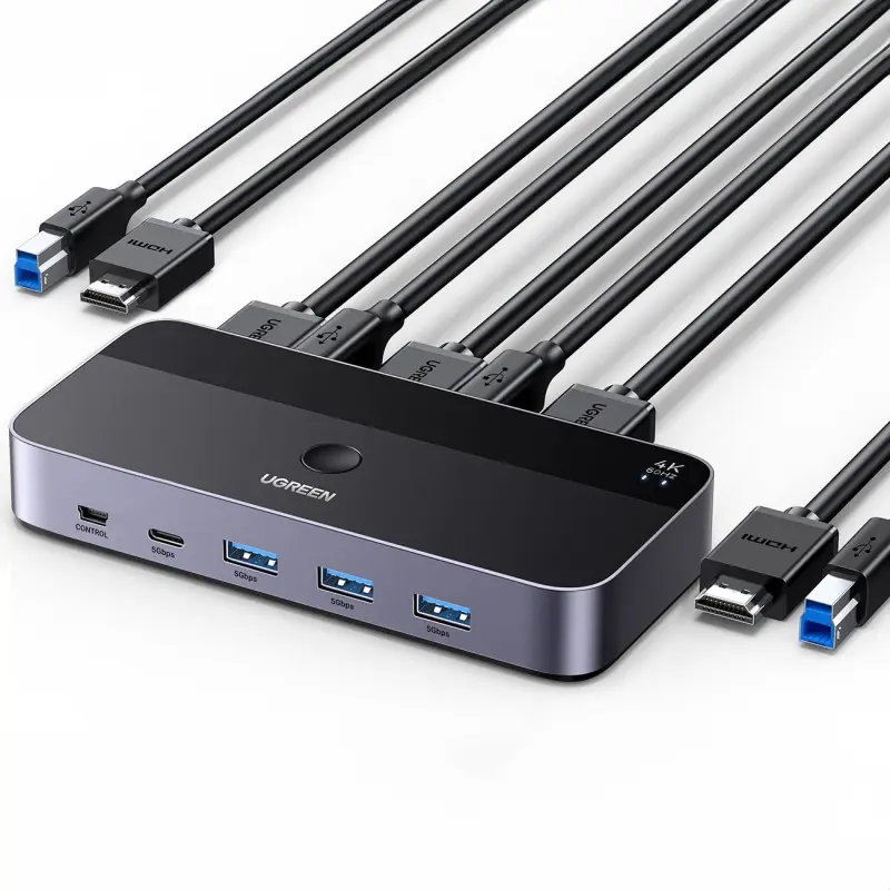 Ugreen KVM slēdzis CM664 - 3x