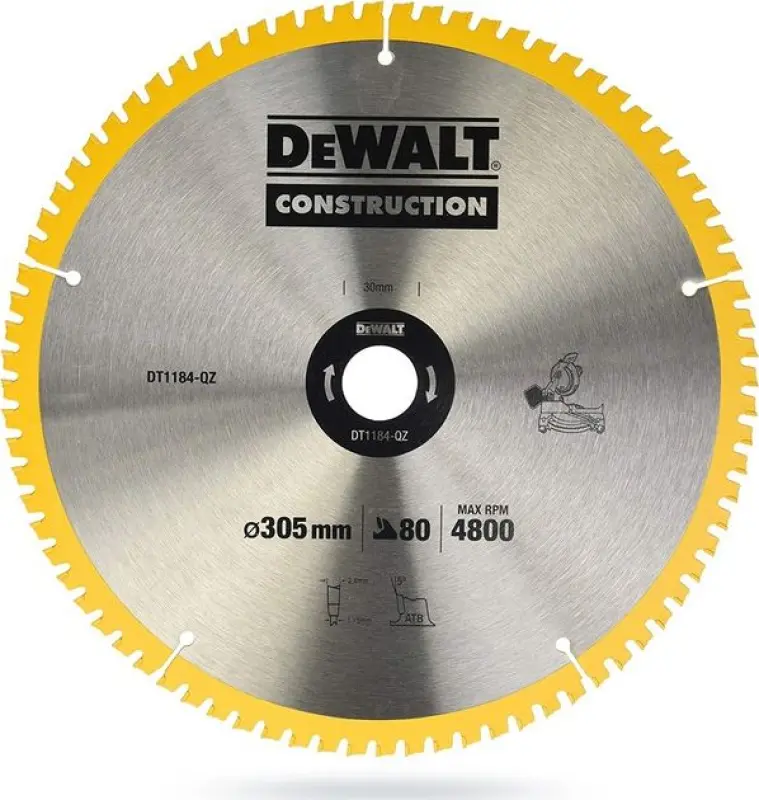 Dewalt 305 mm koka griešanas asmens