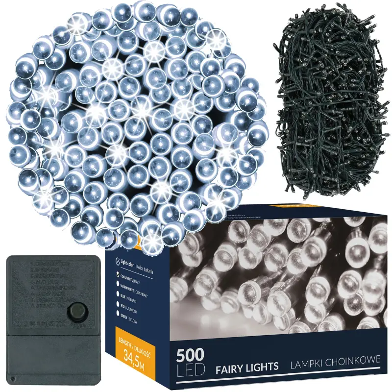 LED svētku gaismas virtene ar 500