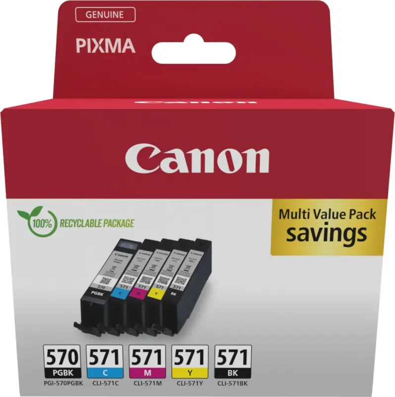 Canon Tintesūtru komplekts PGI-570/CLI-571 PGBK/C/M/Y/BK Multi