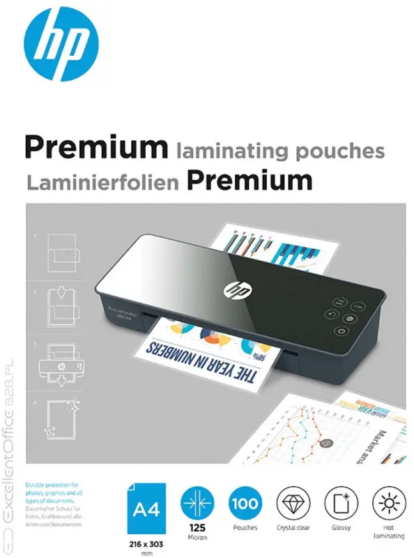 HP Premium laminēšanas plēve A4, 100