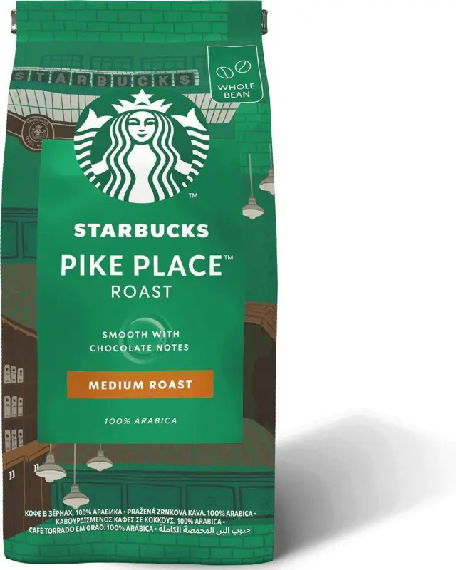 Starbucks Vidējās kvalitātes Pike Place Veselas