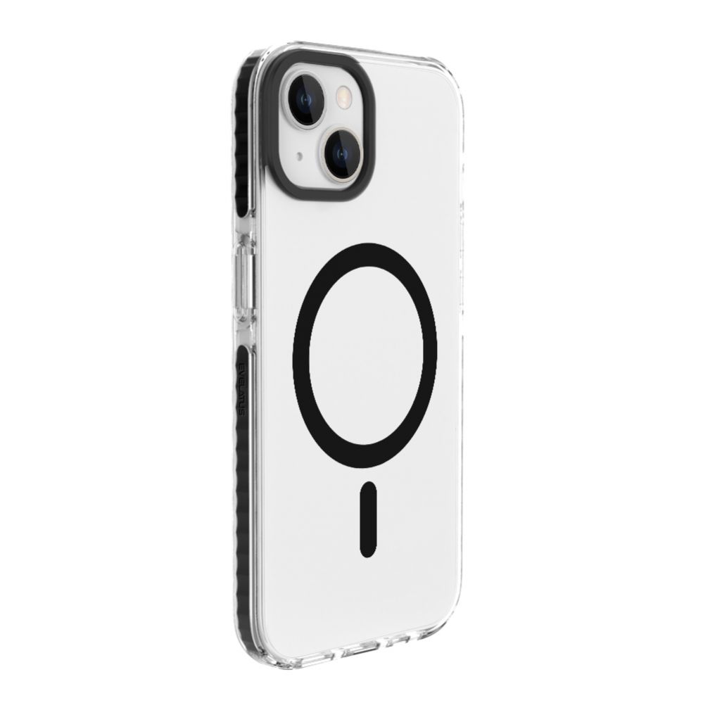 Evelatus Apple iPhone 15 Plus Clear Case PC+TPU With MagSafe Transparent Black
