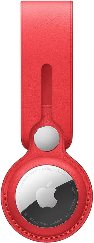 Apple - AirTag Leather Loop Red