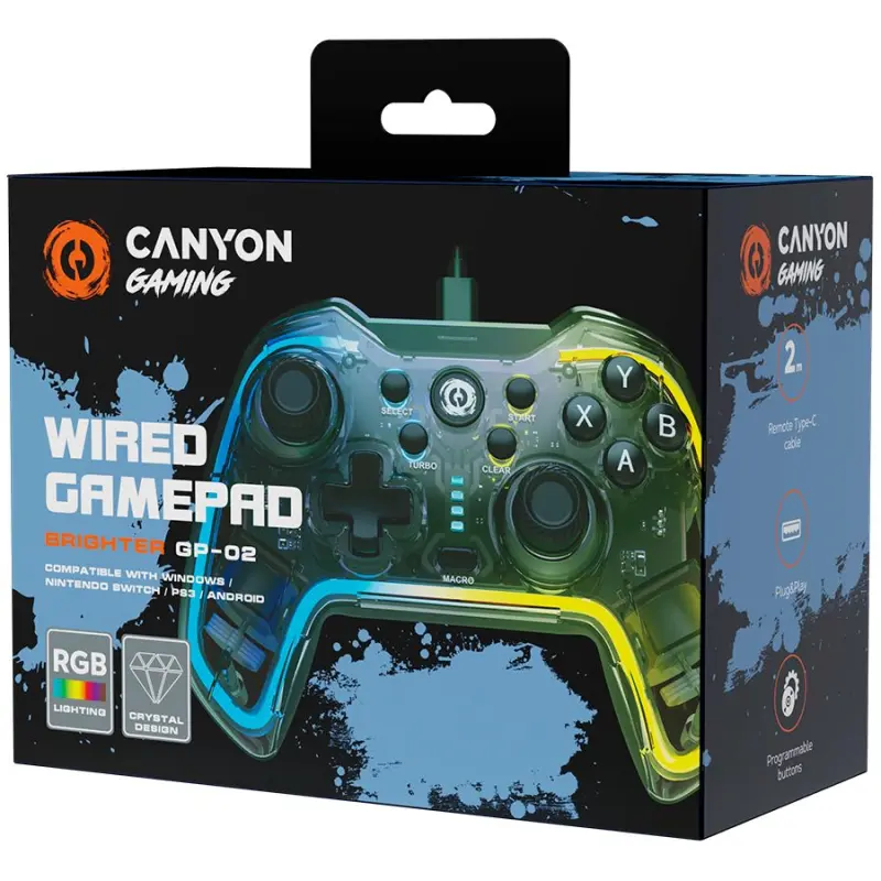 Canyon gamepad Brighter GP-02 Wired Crystal