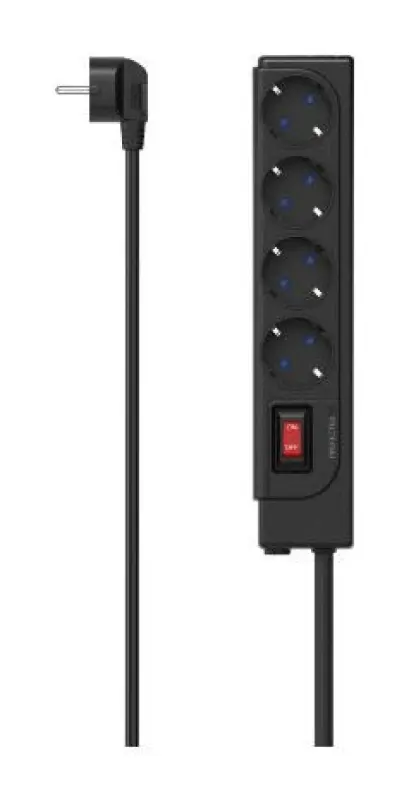Hama Power strip (+ switch) Black