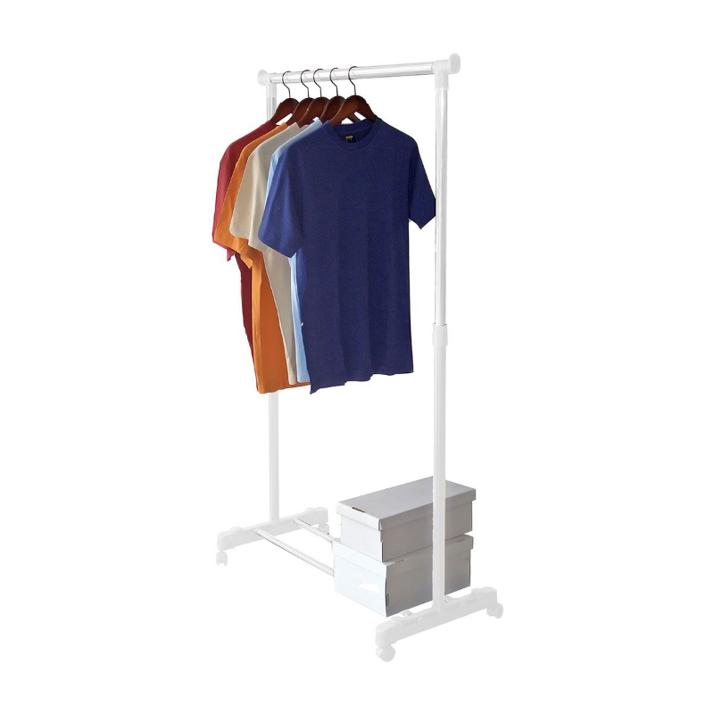 ORDINETT Deluxe Apģērbu pakaramo balta 88x43x98-175cm