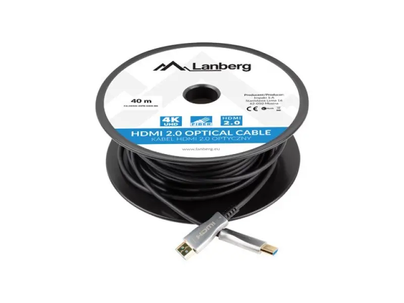 Lanberg CA-HDMI-20FB-0300-BK optiskais kabelis HDMI M/M
