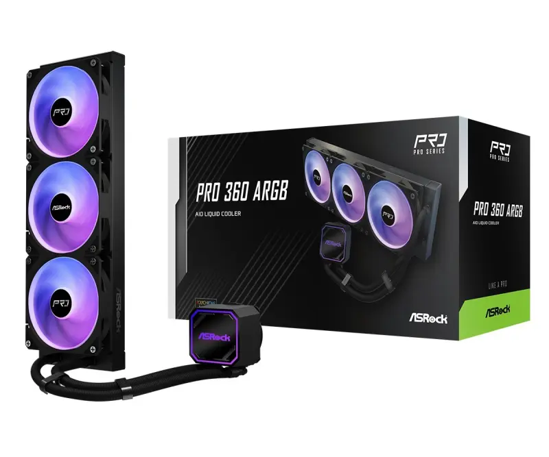 ASRock Pro 360 ARGB dzesēšana -