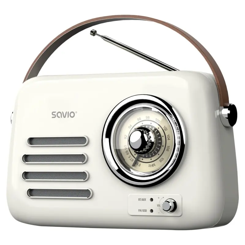 SAVIO RS-02 Pārnēsājams Radio, balts -