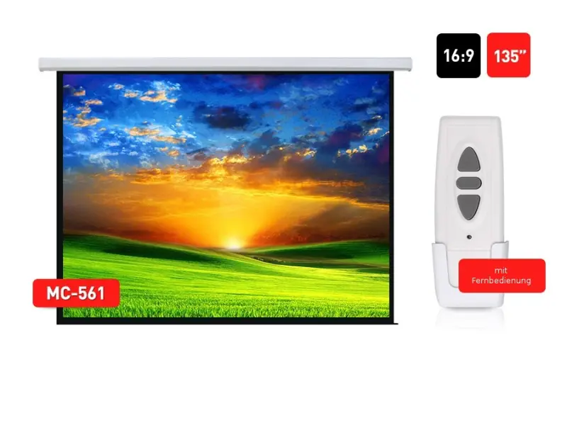 Maclean MC-561 elektriskā projekcijas ekrāns 135&quot