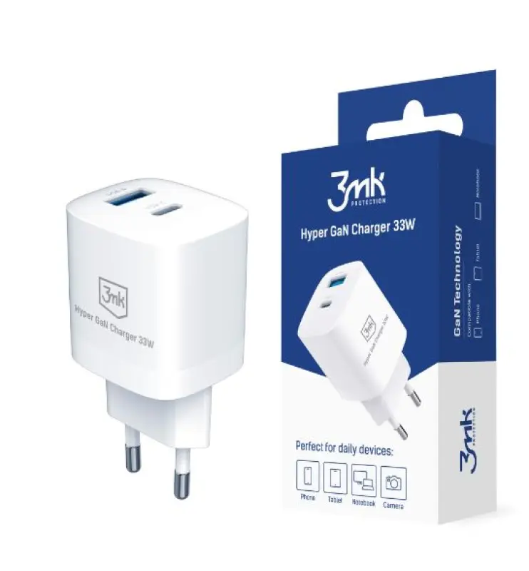 3MK Hyper GaN Charger 33W White