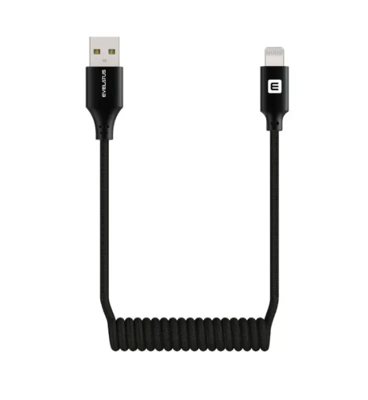 Evelatus AutoSpring Coiled Cable USB A