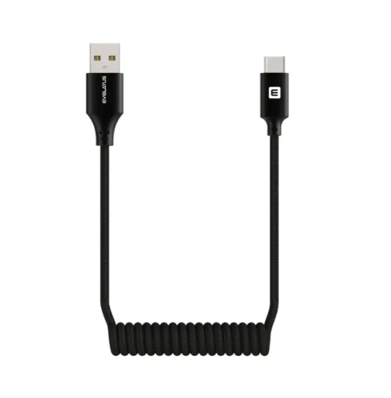 Evelatus AutoSpring Coiled Cable USB A