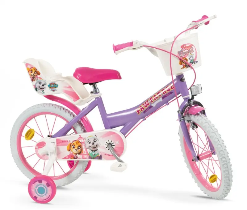 Bērnu velosipēds 16" Paw Patrol, purpursarkans