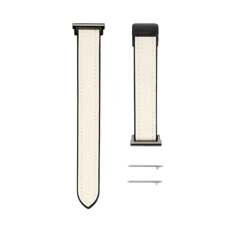 Connect 22mm Silicone Leather Watch Strap
