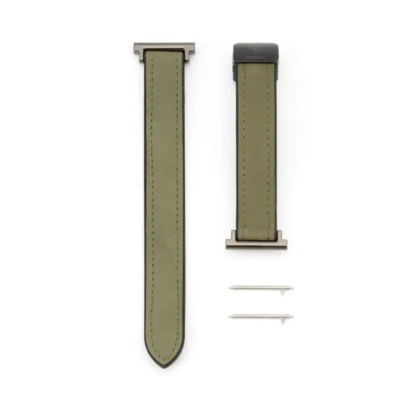 Connect 22mm Silicone Leather Watch Strap