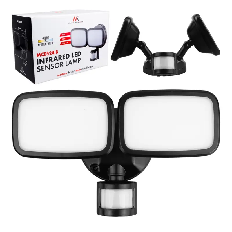 Maclean LED sienas lampa ar PIR