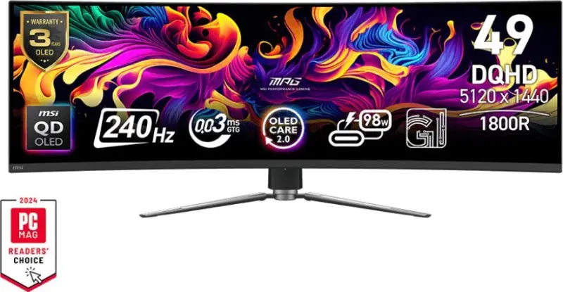 MSI MPG 491CQPX QD-OLED Spēļu monitors
