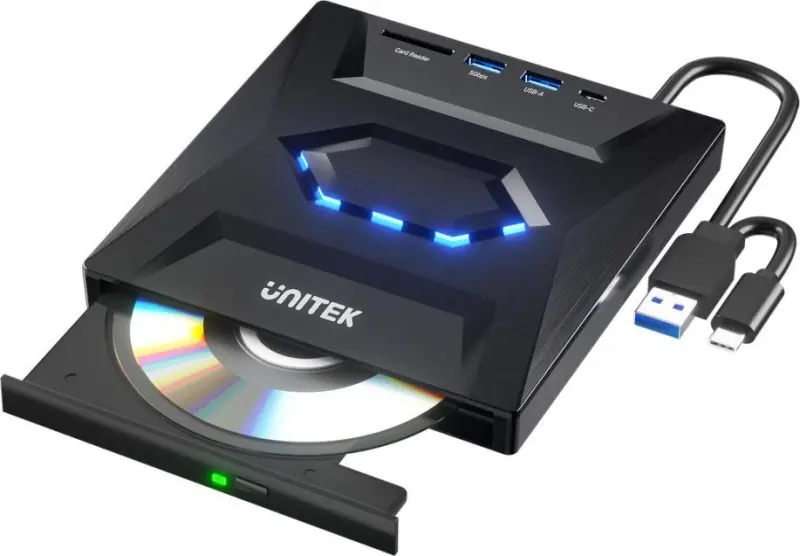Unitek ārējais DVD/CD dedzināšanas ierīce ar