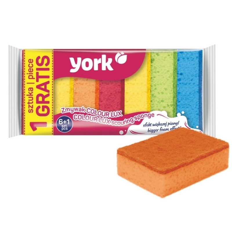 YORK Sūklis trauku mazgāšanai COLOUR LUX