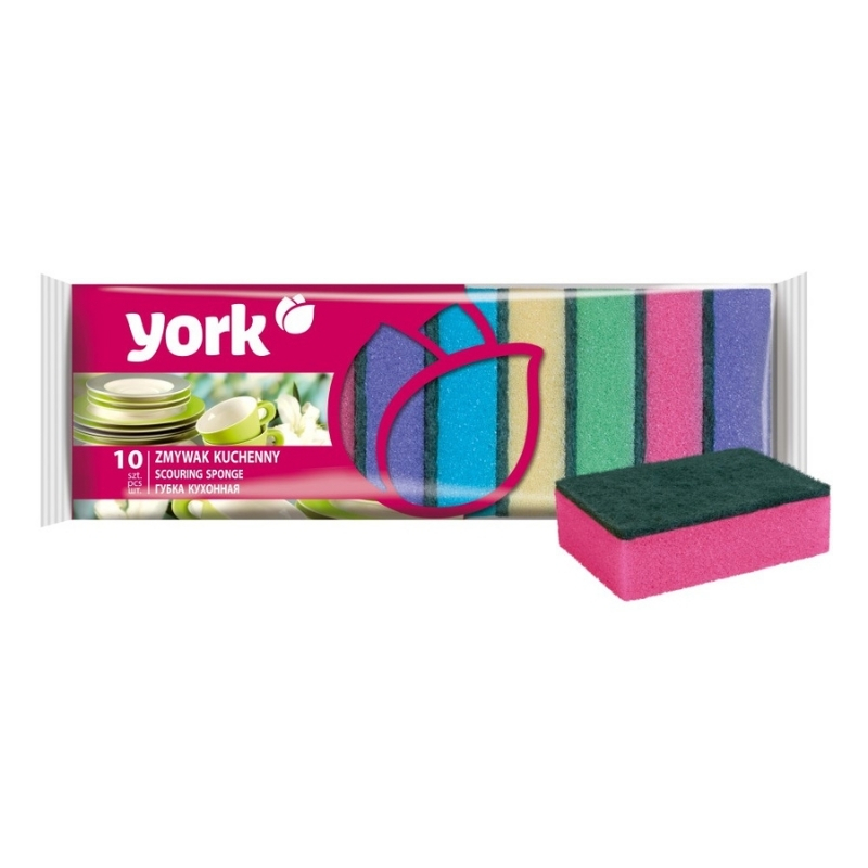 YORK Sūklis trauku mazgāšanai 10 gab