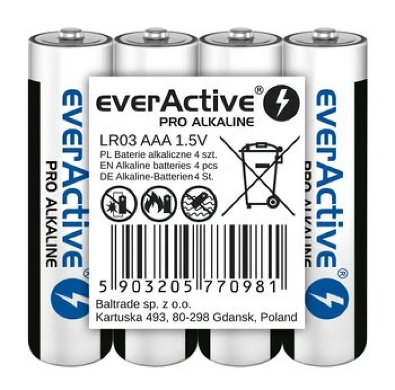Alkaline baterijas AAA / LR03 everActive