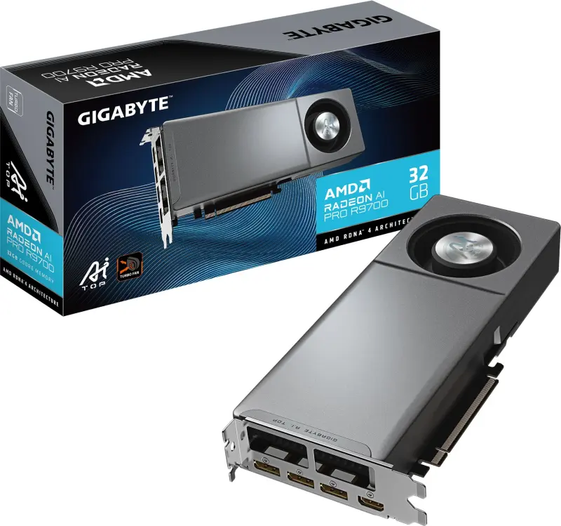 Karte Gigabyte Radeon AI PRO R9700