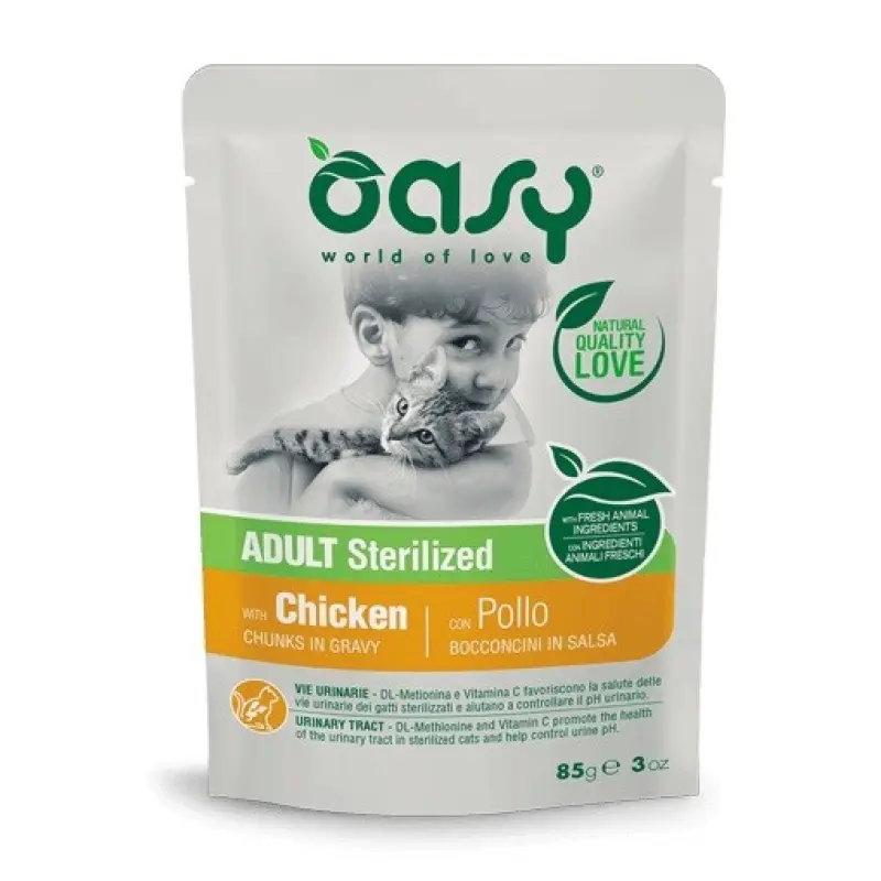 OASY Gabaliņi ar mērci Sterilizēta vista