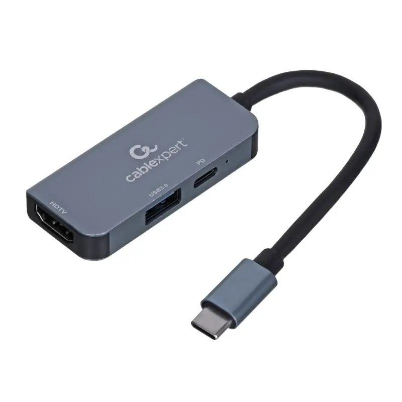 Gembird A-CM-COMBO3-02 USB Type-C 3-in-1 daudzportu
